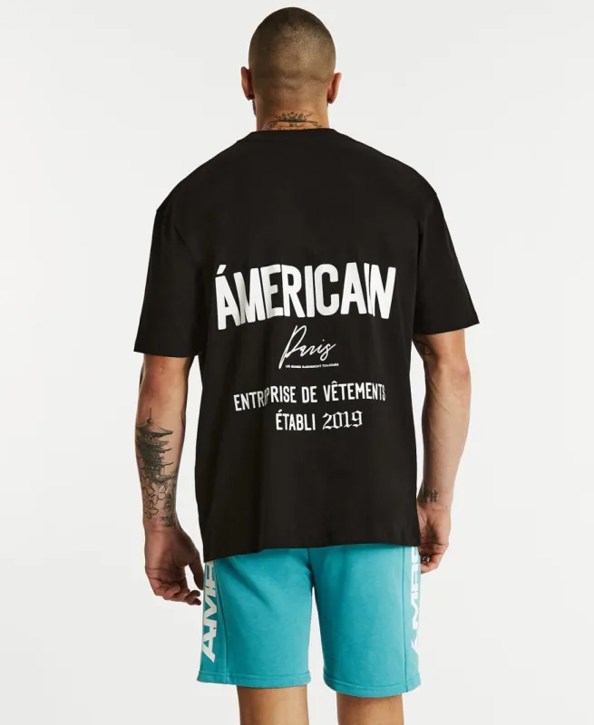 Byron Box Fit T-Shirt Jet Black made by Neverland