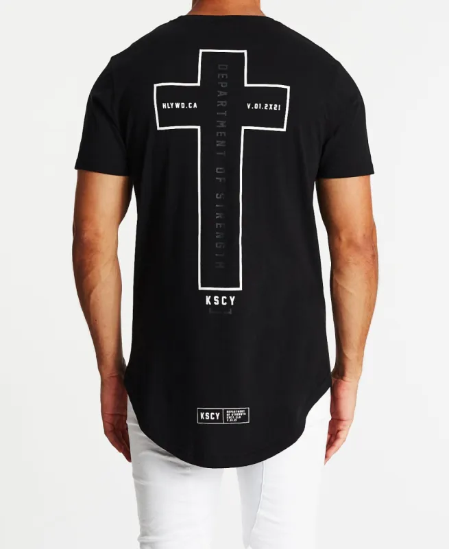 Oxidiser Dual Curved T-Shirt Jet Black sold by Neverland