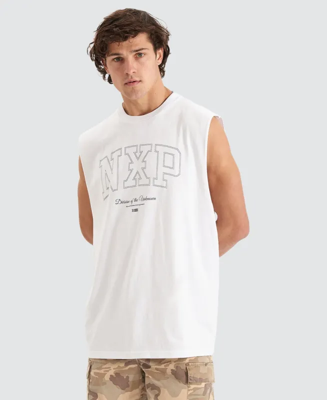 Division Relaxed Muscle Tee White sold by Neverland
