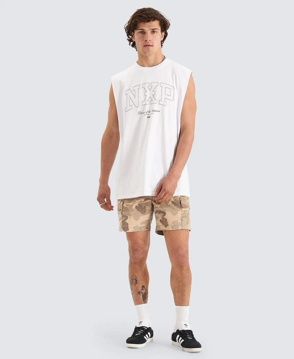 Division Relaxed Muscle Tee White sold by Neverland product image thumbnail 4