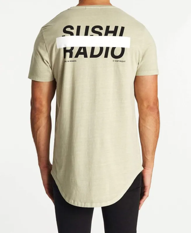 Bleed Dual Curved T-Shirt Pigment Feather Grey sold by Neverland