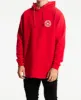 Ornament Curved Hem Hoodie Red sold by Neverland