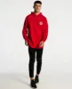 Ornament Curved Hem Hoodie Red sold by Neverland