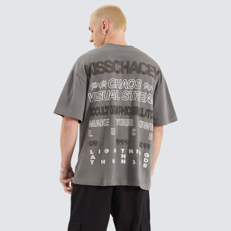 Stacker Street Tee Charcoal sold by Neverland