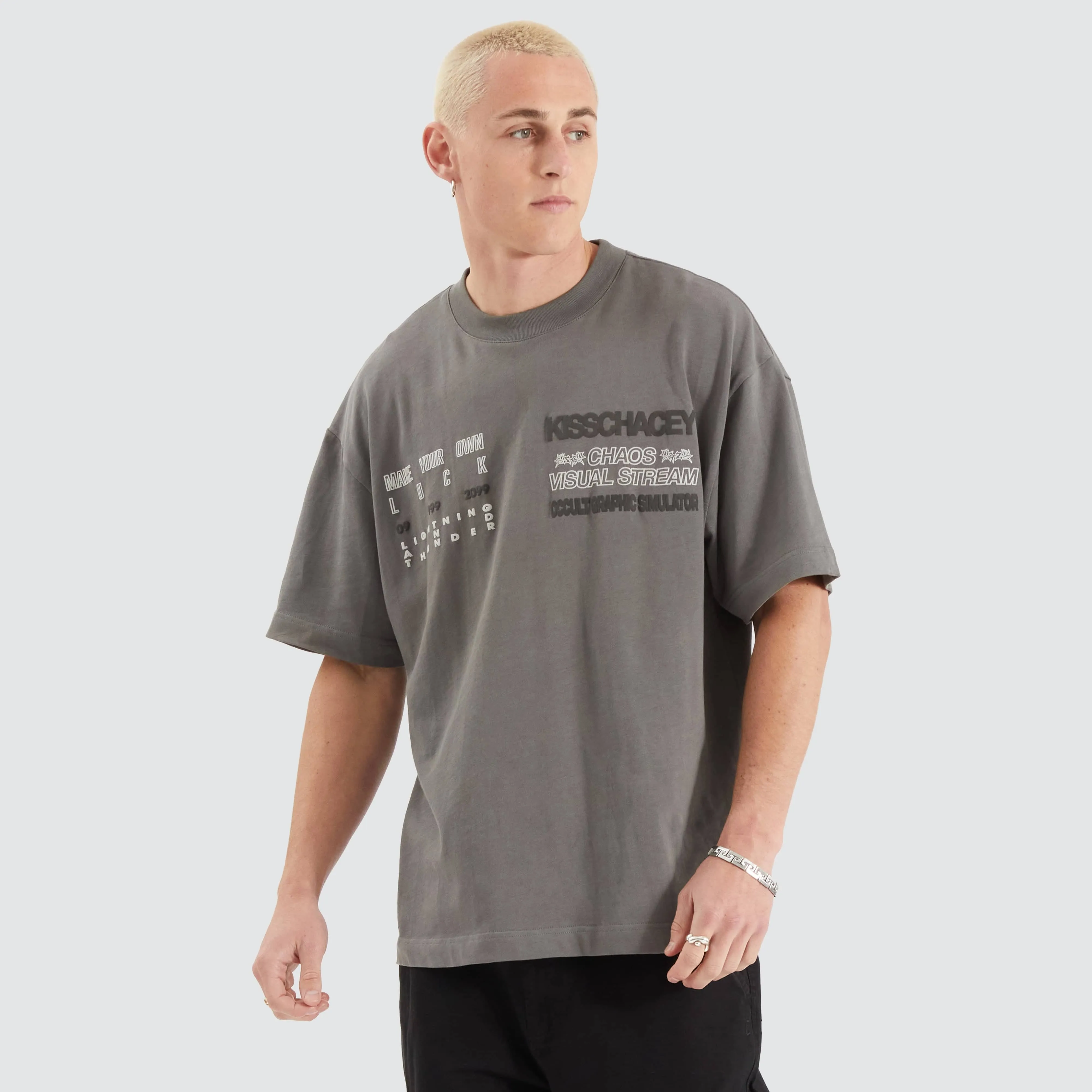 Stacker Street Tee Charcoal sold by Neverland product image thumbnail 5