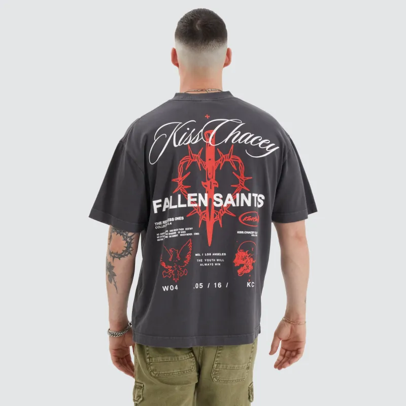 Volta Street Tee Pigment Asphalt sold by Neverland