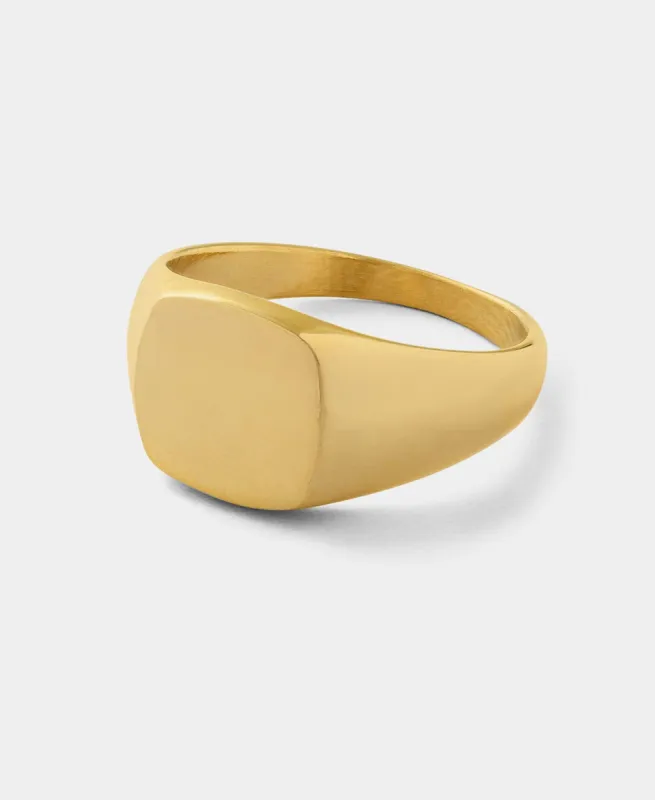 Minimal Signet Ring Gold sold by Neverland
