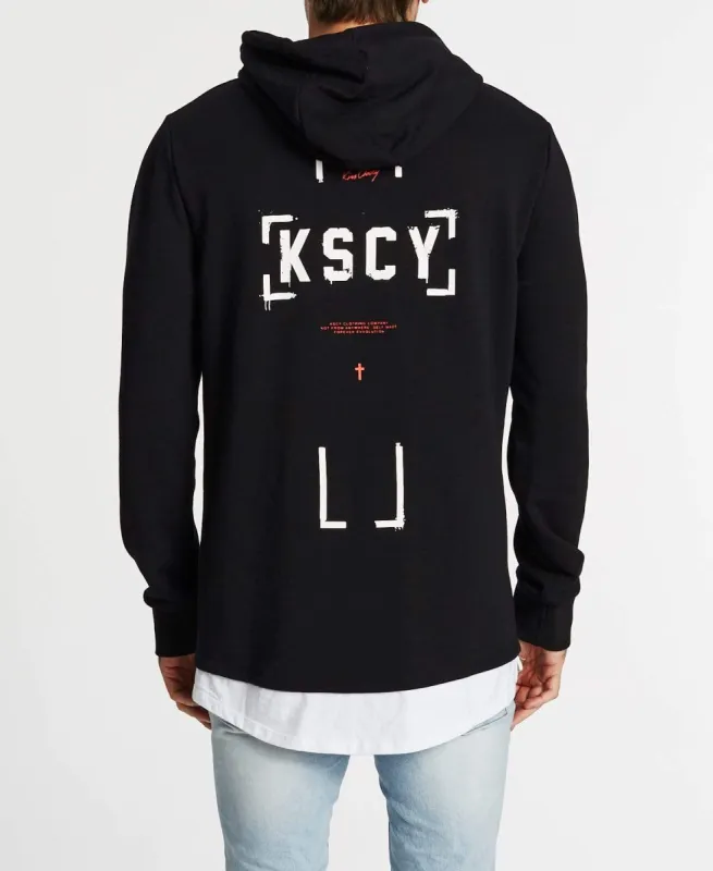 Runaway Layered Baseball Hoodie Jet Black sold by Neverland