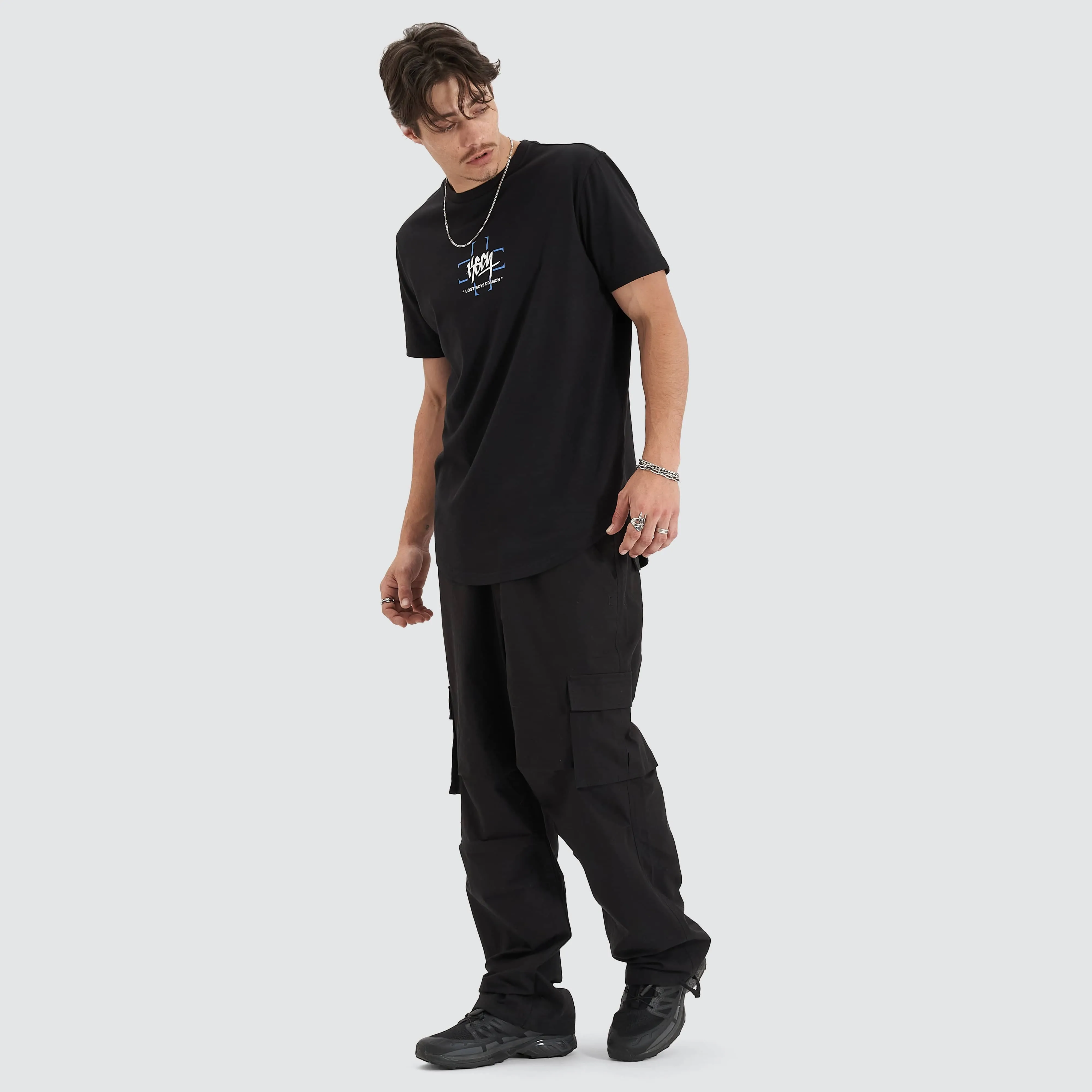 Erased Unit Dual Curved Tee Jet Black sold by Neverland product image thumbnail 4