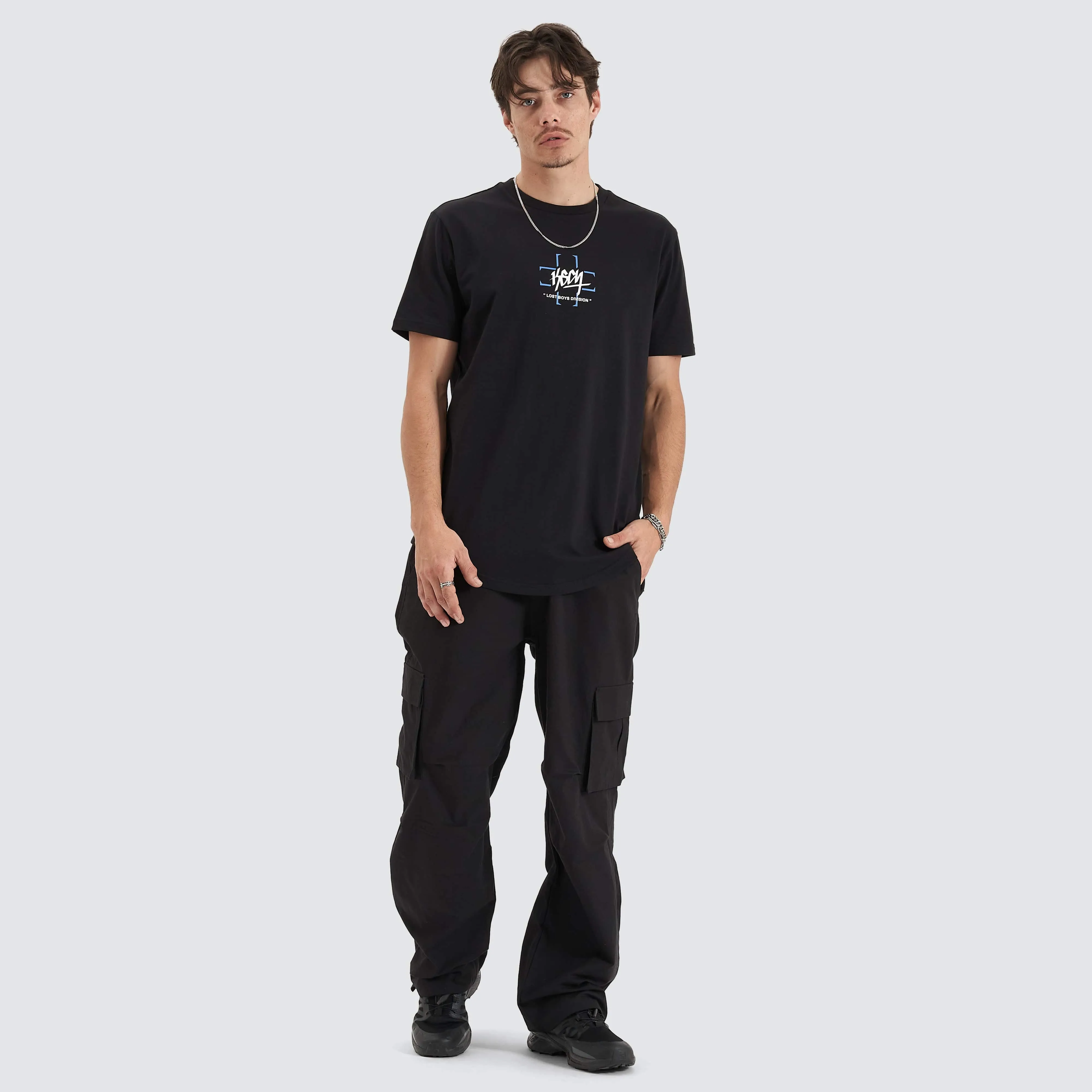 Erased Unit Dual Curved Tee Jet Black sold by Neverland product image thumbnail 3