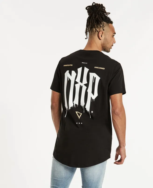 Drip Cape Back T-Shirt Jet Black sold by Neverland