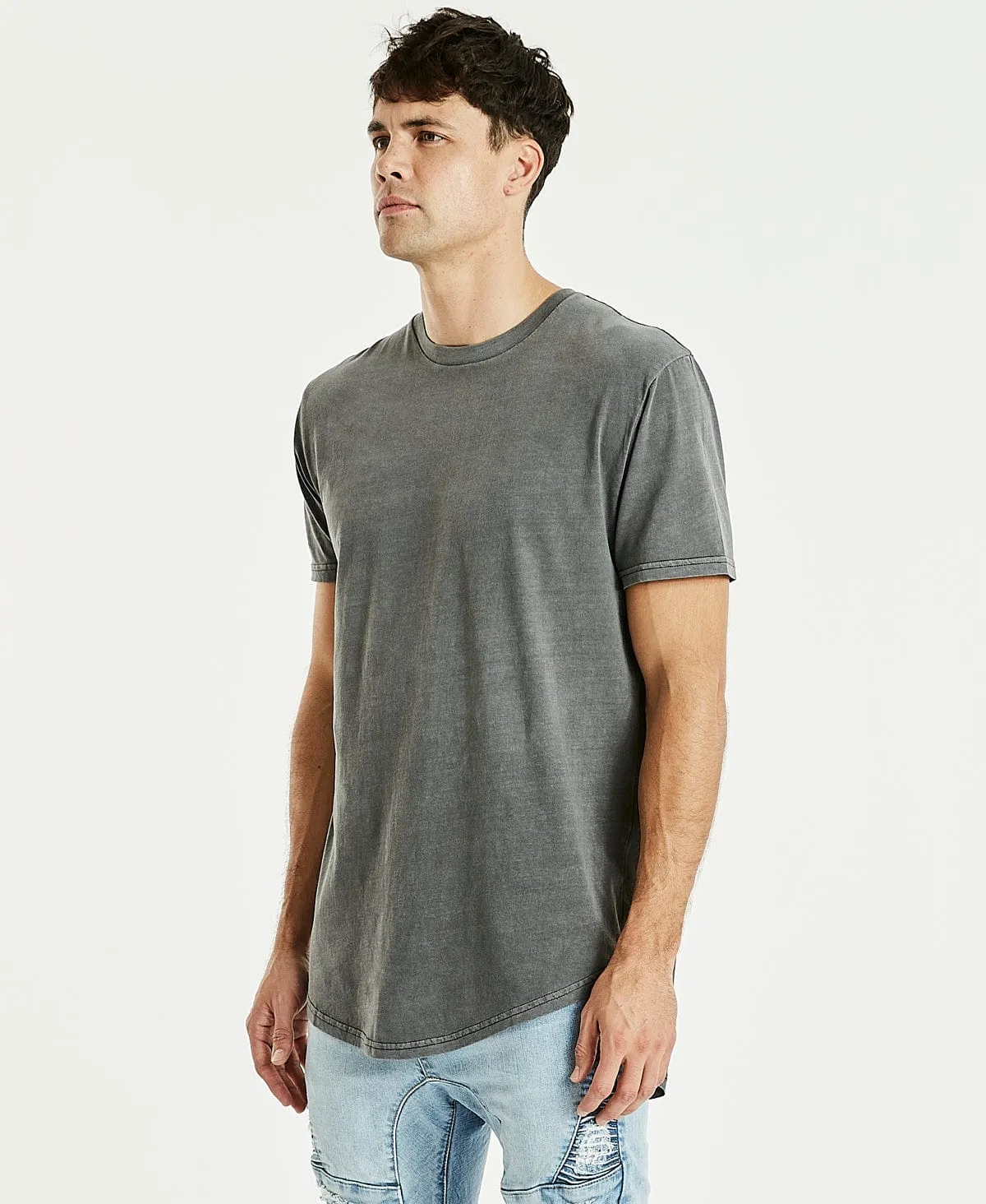 Essentials Dual Curved T-Shirt Pigment Asphalt sold by Neverland product image thumbnail 2