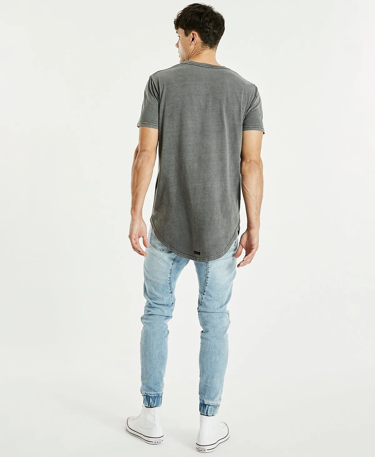 Essentials Dual Curved T-Shirt Pigment Asphalt sold by Neverland product image thumbnail 5