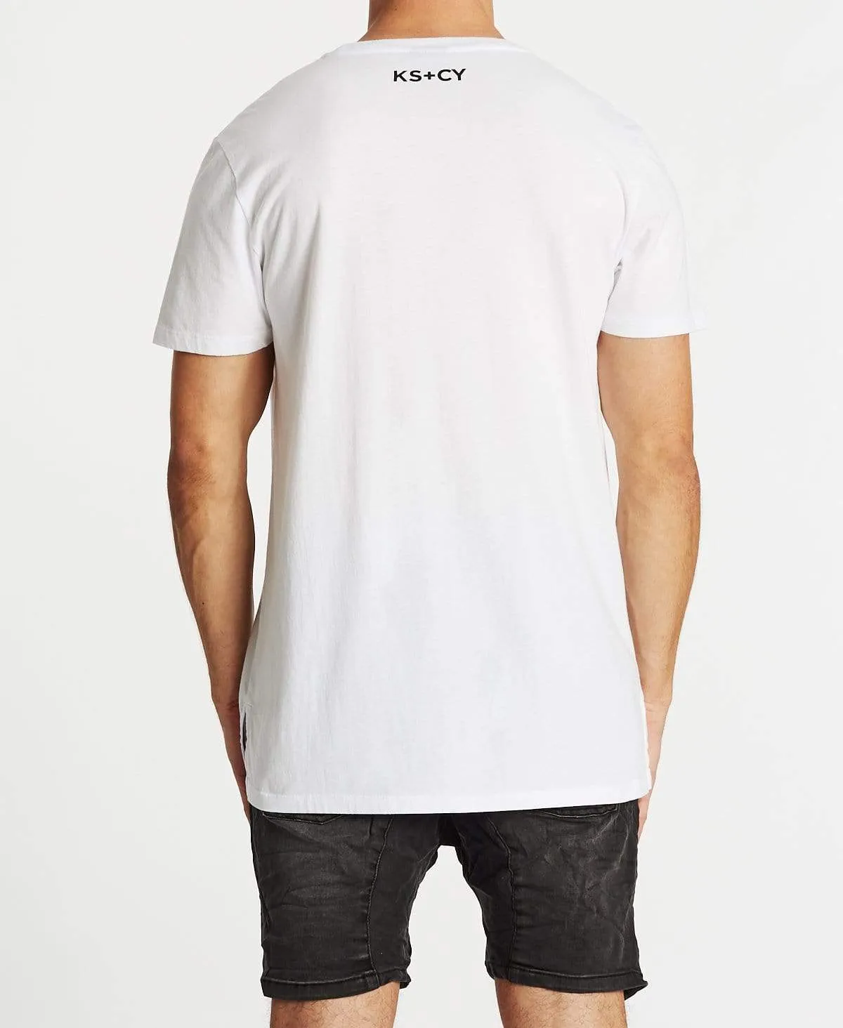 Gradient Step Hem T-Shirt White sold by Neverland product image thumbnail 2