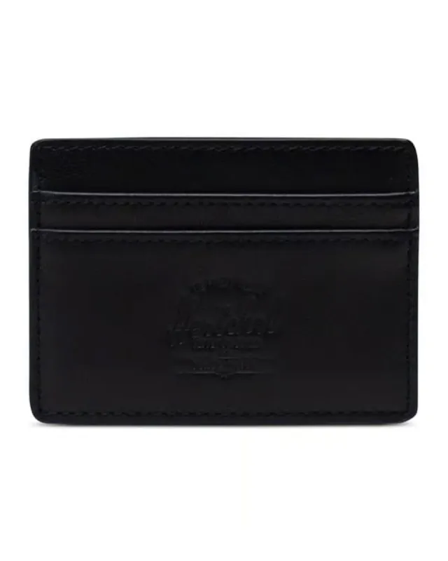 Charlie Leather RFID Wallet Black made by Neverland