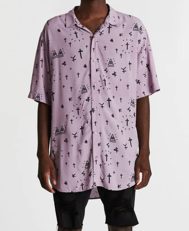 Old Blood Relaxed Short Sleeve Shirt Lilac sold by Neverland
