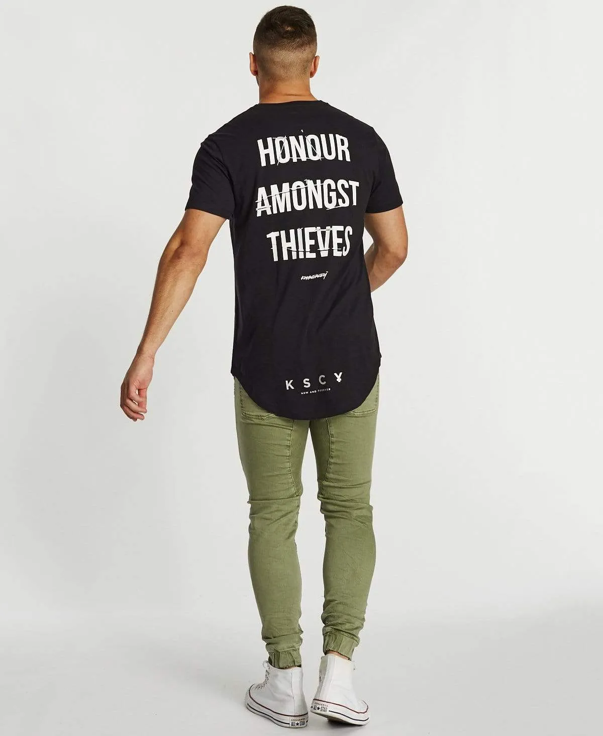 Repent Dual Curved T-Shirt Jet Black sold by Neverland product image thumbnail 5