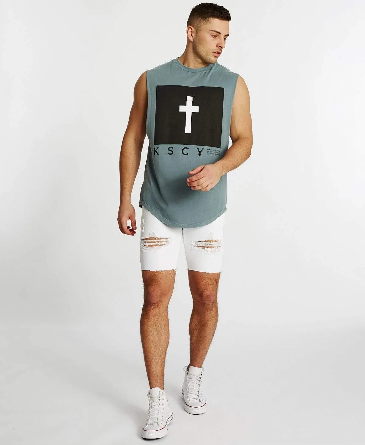 Concord Dual Curved Muscle Tee Pigment Lead sold by Neverland product image thumbnail 4