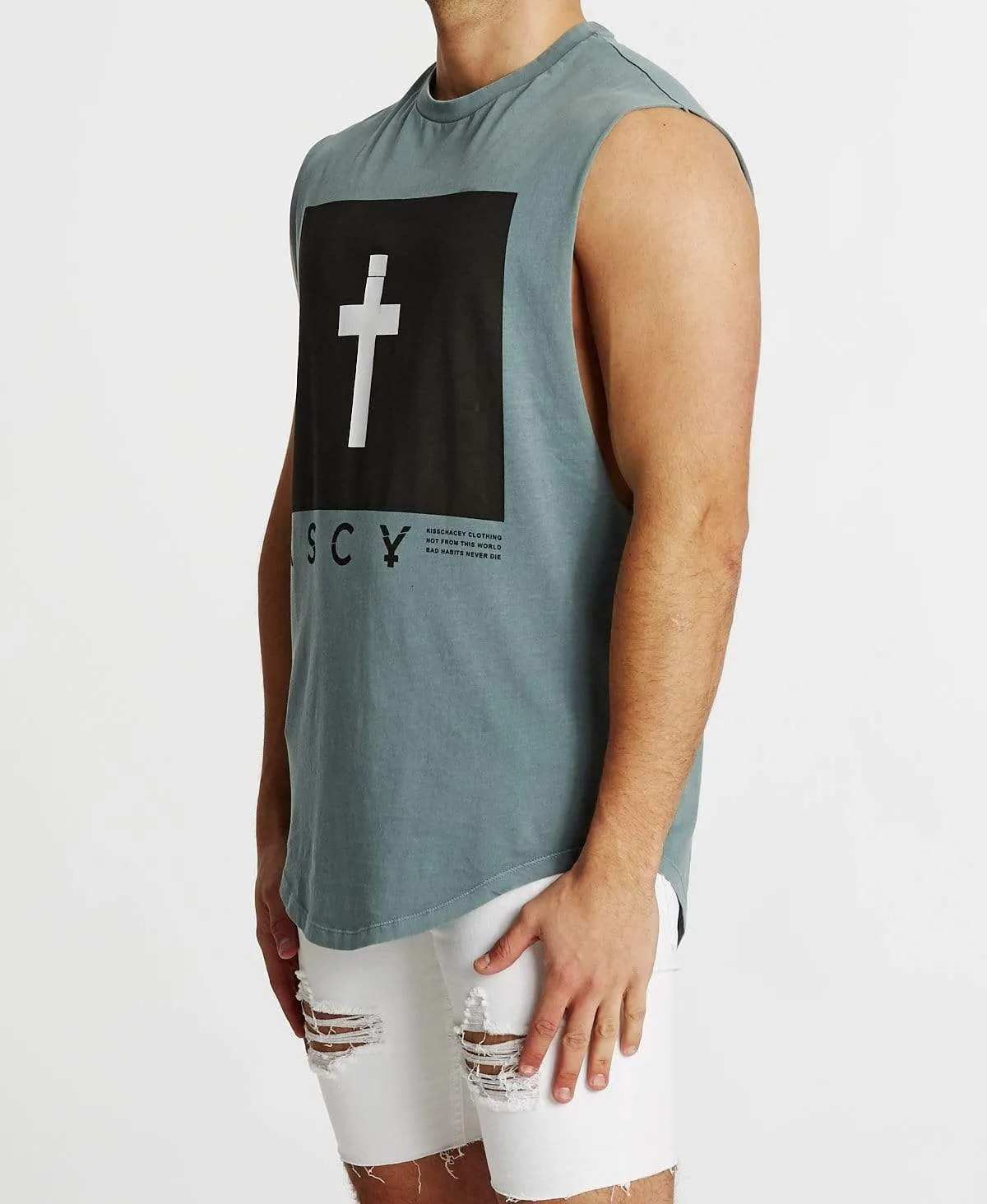 Concord Dual Curved Muscle Tee Pigment Lead sold by Neverland product image thumbnail 3