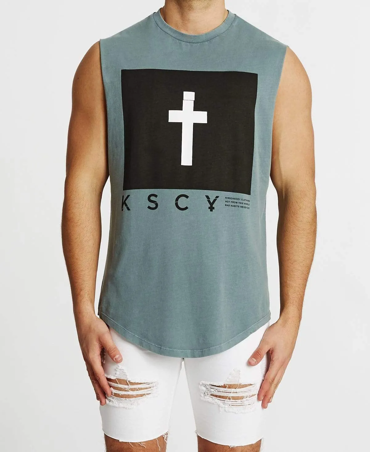 Concord Dual Curved Muscle Tee Pigment Lead sold by Neverland