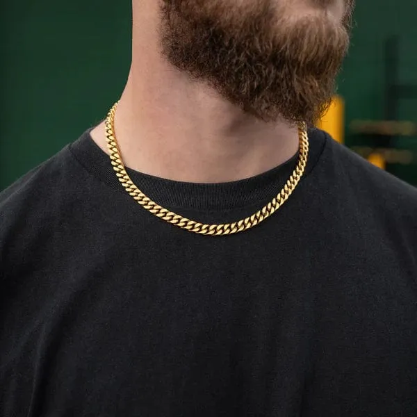 Cuban Link Chain Gold Necklace 9mm sold by Neverland product image thumbnail 2