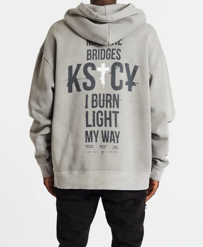 Roaring Relaxed Hoodie Pigment Gull sold by Neverland