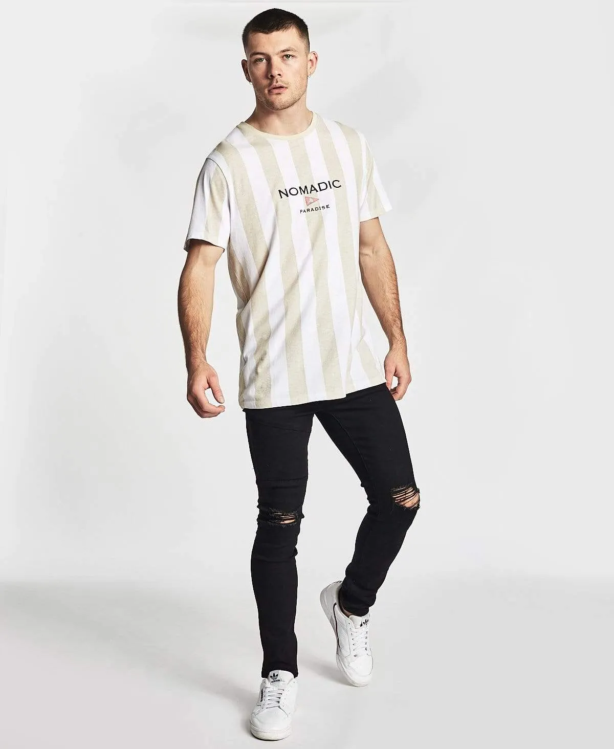 Cool Off Standard T-Shirt White/Sand Stripe sold by Neverland product image thumbnail 4