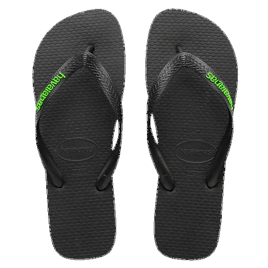 Rubber Logo Thongs Black/Neon Green sold by Neverland product image thumbnail 3