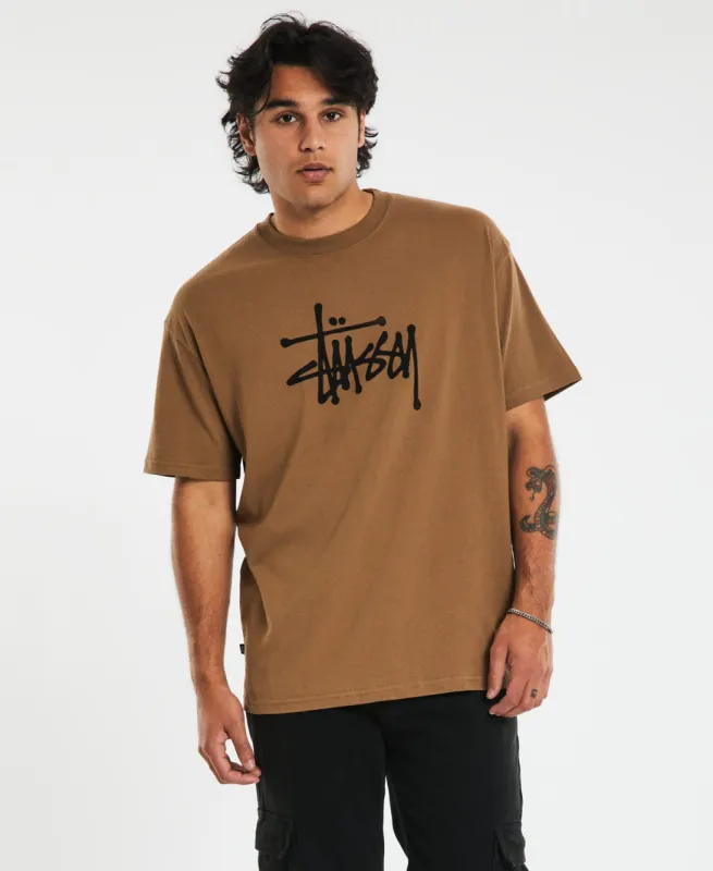 Solid Graffiti Short Sleeve T-Shirt Chocolate Brown sold by Neverland