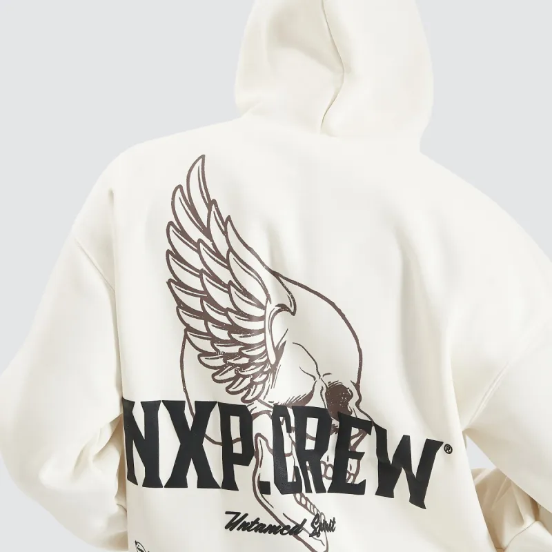 Corbusian Heavy Box Fit Hoodie Natural White sold by Neverland