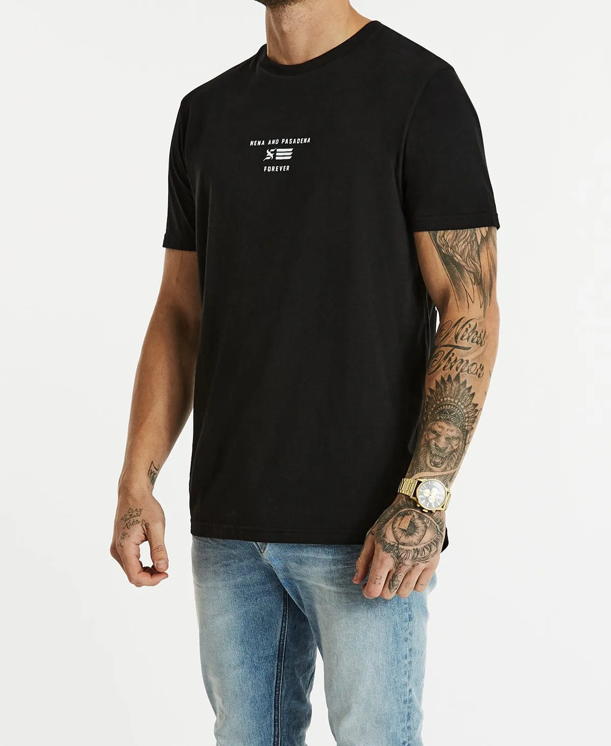 Attention Cape Back T-Shirt Jet Black sold by Neverland product image thumbnail 5