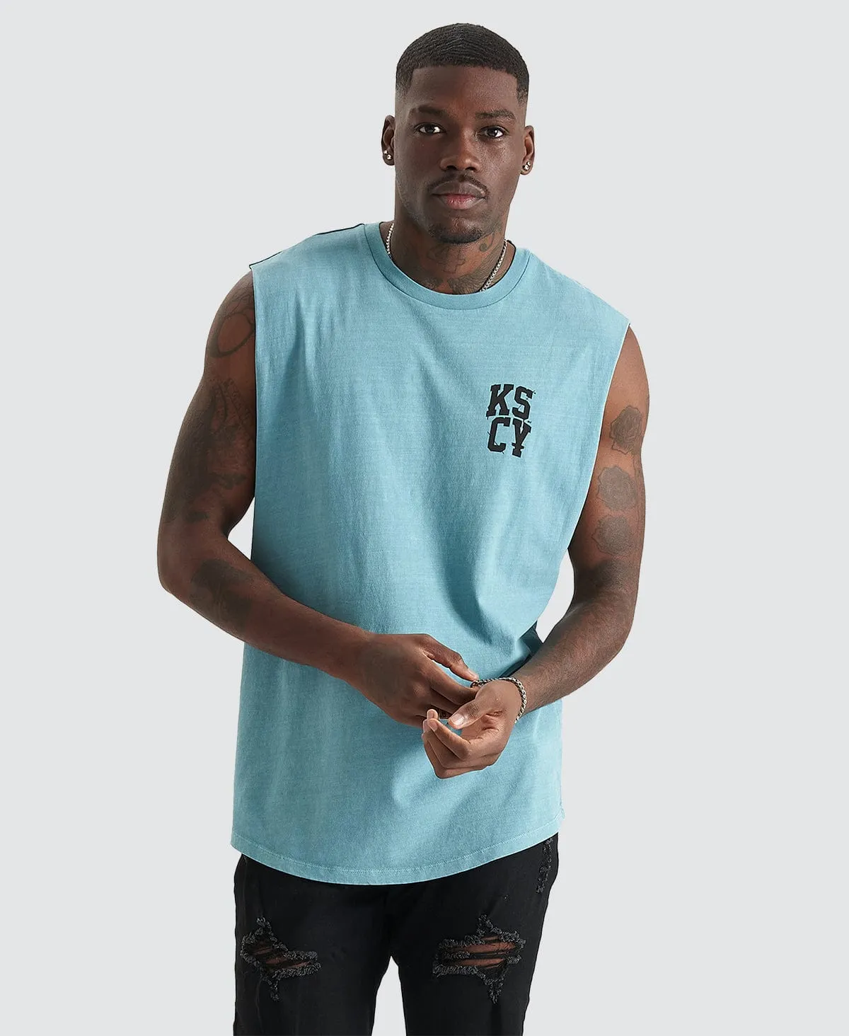 Supreme Dual Curved Muscle Tee Pigment Blue sold by Neverland product image thumbnail 2