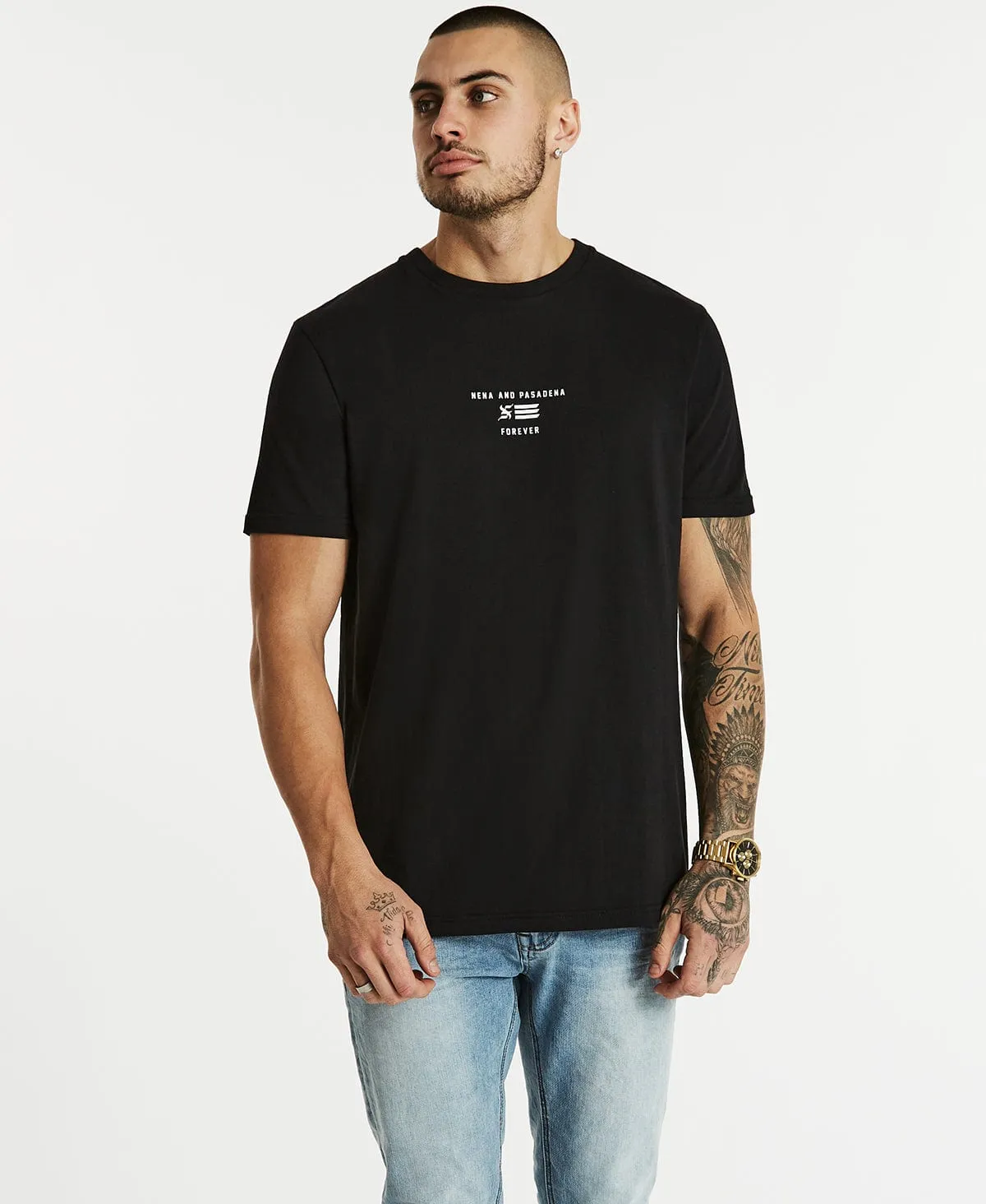 Attention Cape Back T-Shirt Jet Black sold by Neverland product image thumbnail 2