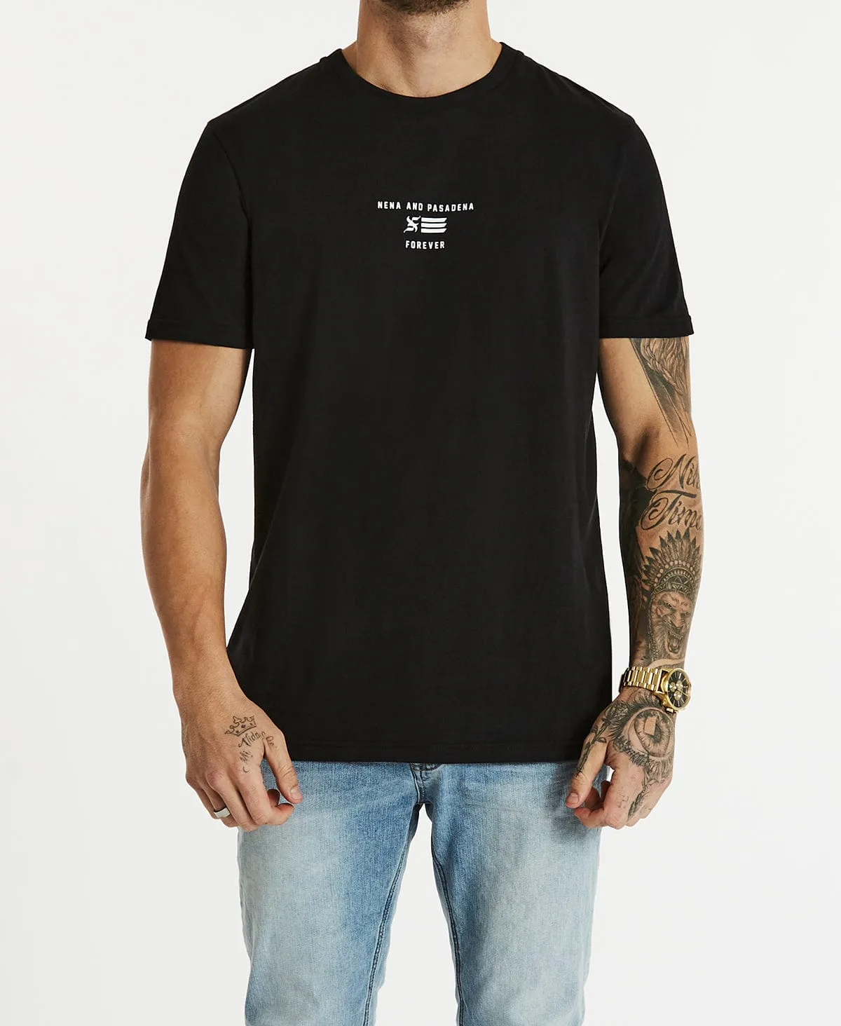 Attention Cape Back T-Shirt Jet Black sold by Neverland product image thumbnail 4