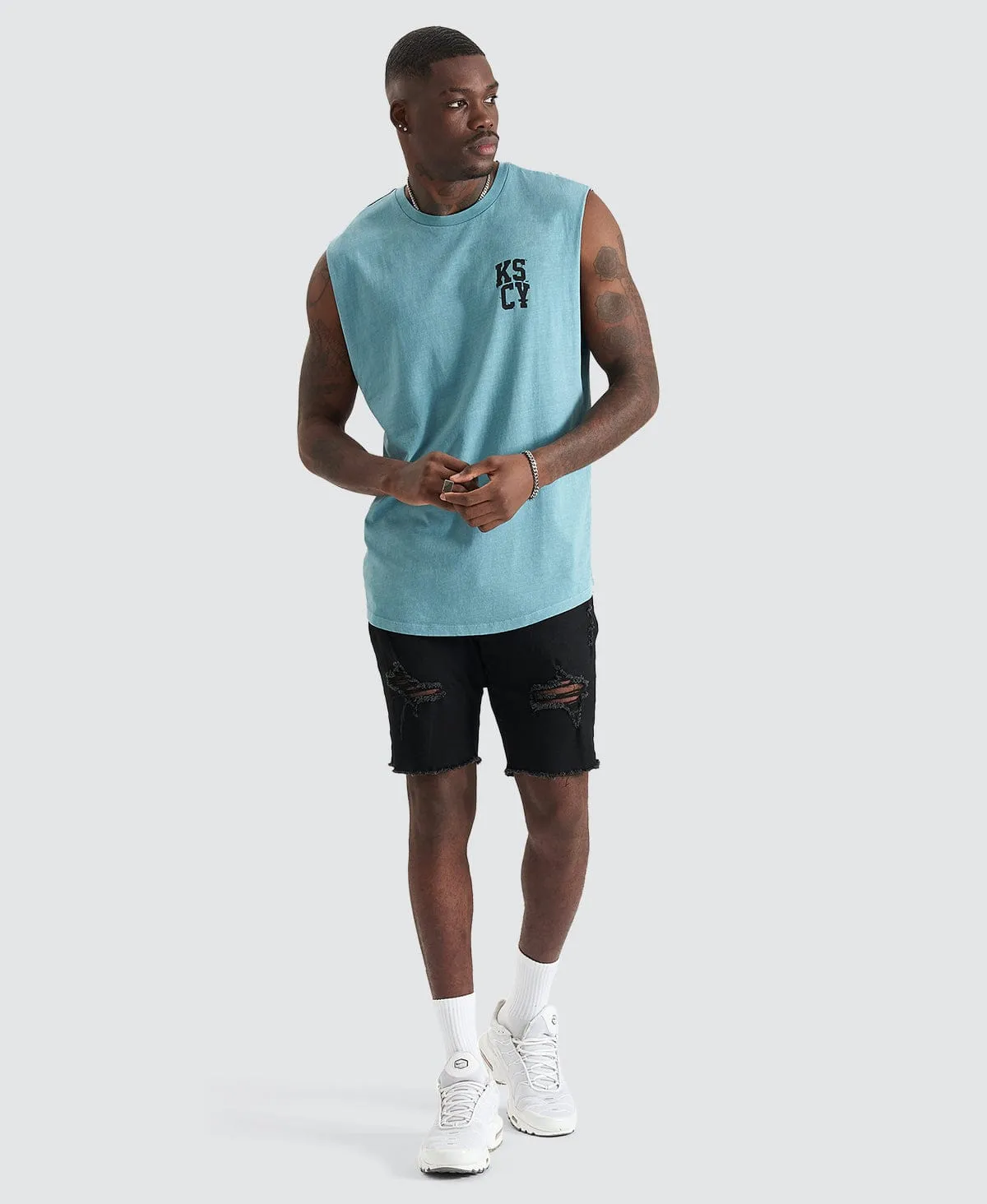 Supreme Dual Curved Muscle Tee Pigment Blue sold by Neverland product image thumbnail 3