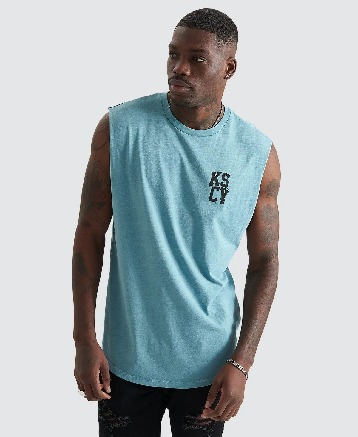 Supreme Dual Curved Muscle Tee Pigment Blue sold by Neverland product image thumbnail 5