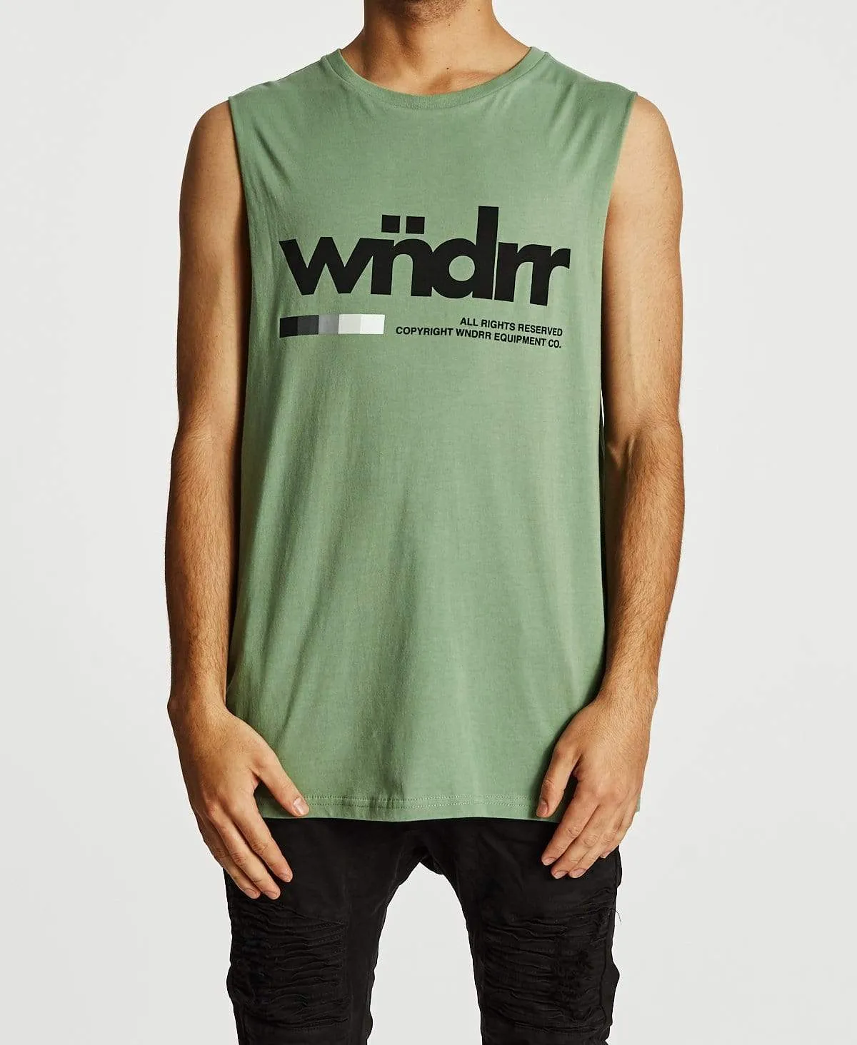 VHS Muscle Tee Olive sold by Neverland