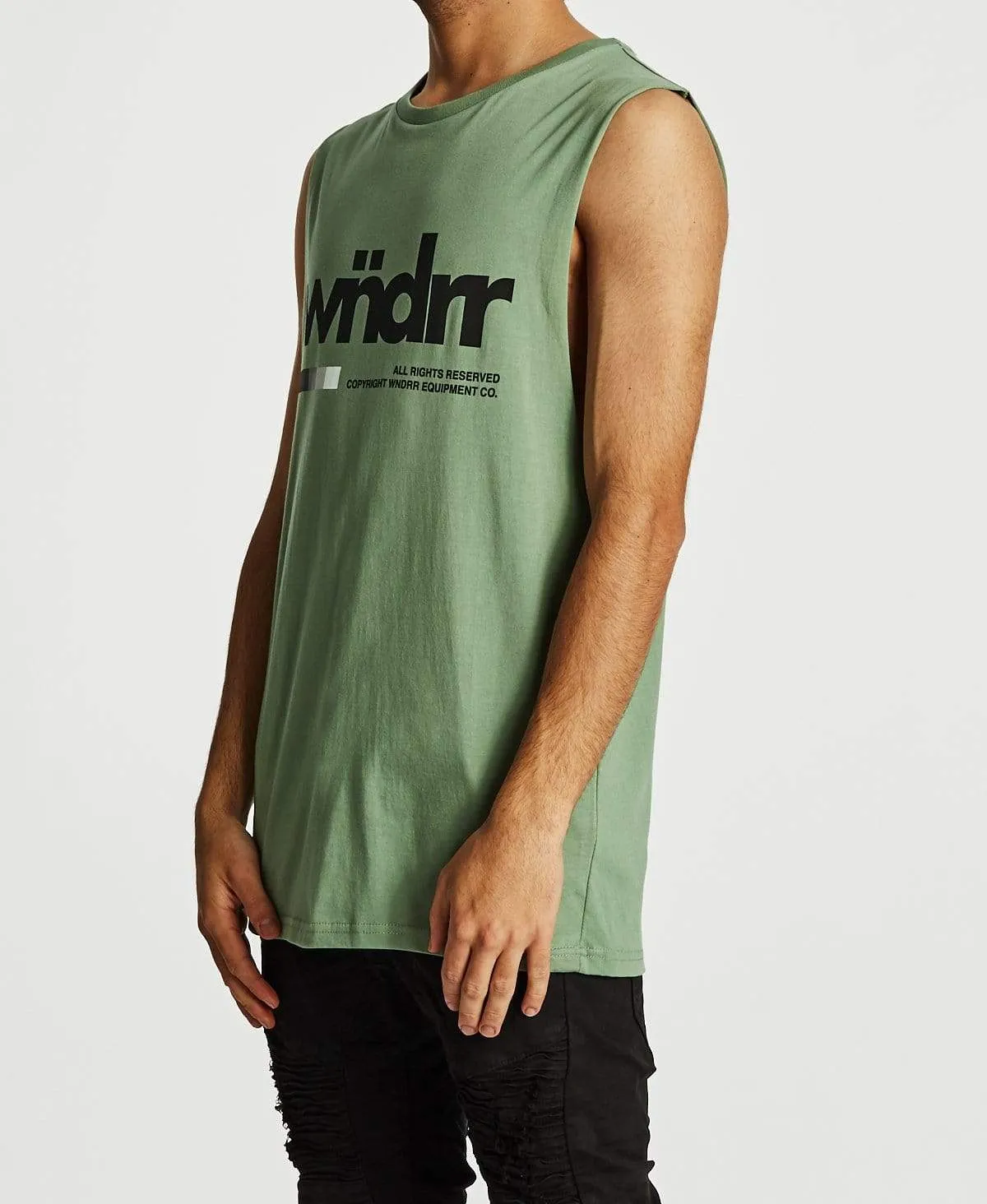 VHS Muscle Tee Olive sold by Neverland product image thumbnail 3