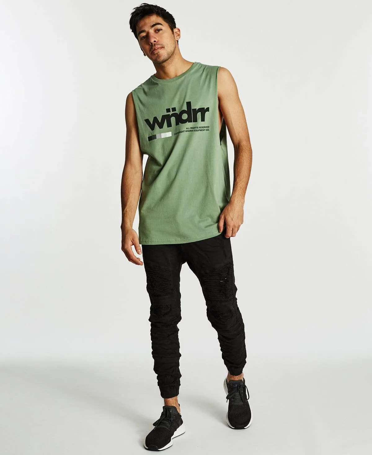 VHS Muscle Tee Olive sold by Neverland product image thumbnail 4