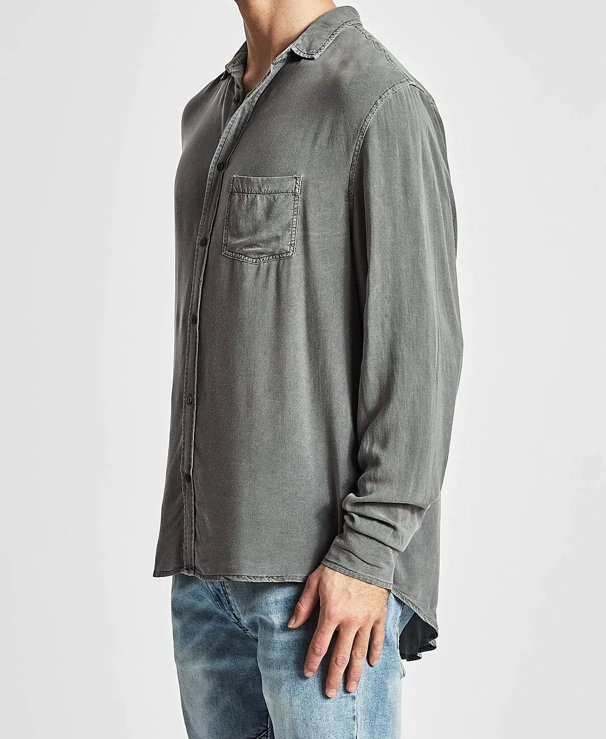 Rogue Casual Long Sleeve Shirt Pigment Steel Grey sold by Neverland product image thumbnail 3