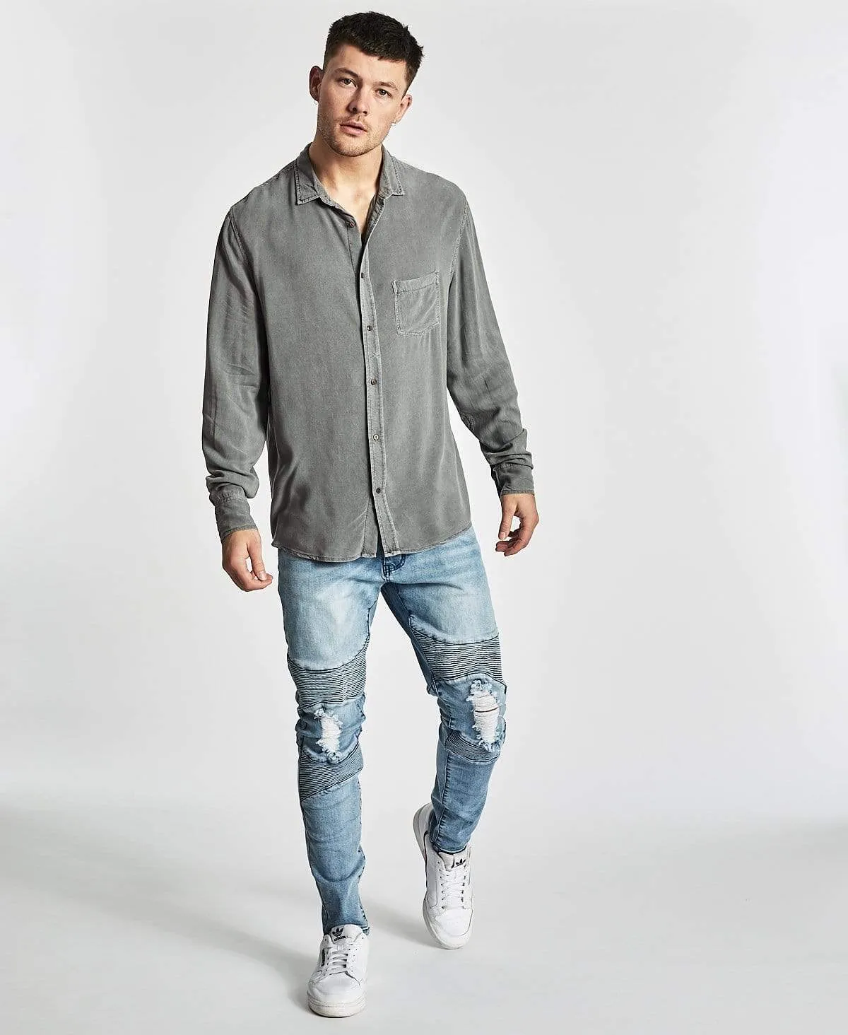 Rogue Casual Long Sleeve Shirt Pigment Steel Grey sold by Neverland product image thumbnail 4