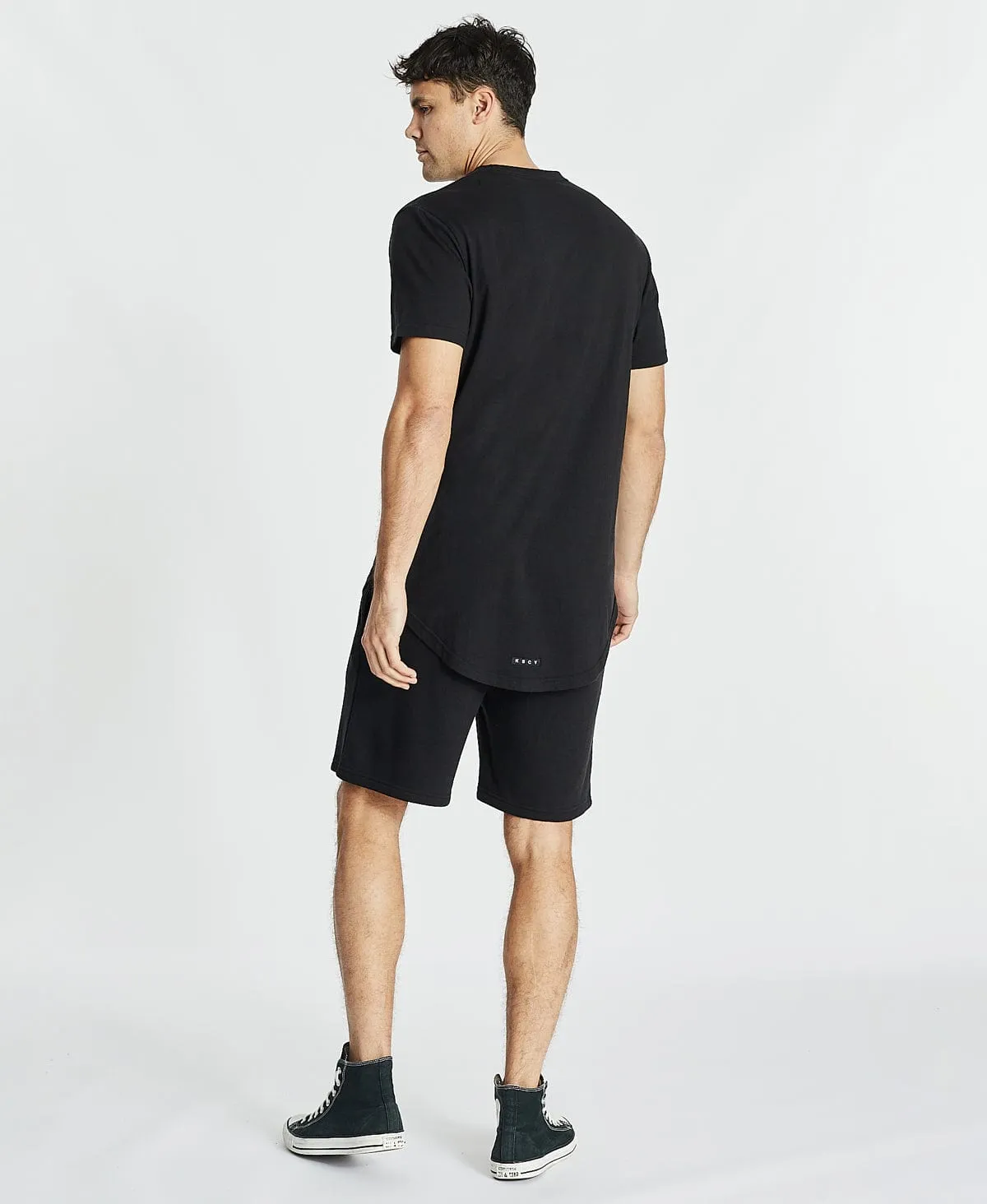 Essentials Dual Curved T-Shirt Jet Black sold by Neverland product image thumbnail 5