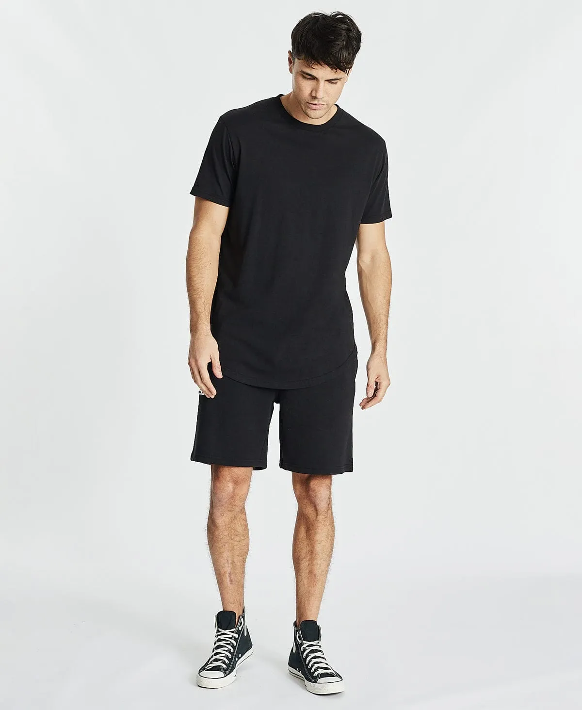 Essentials Dual Curved T-Shirt Jet Black sold by Neverland product image thumbnail 4