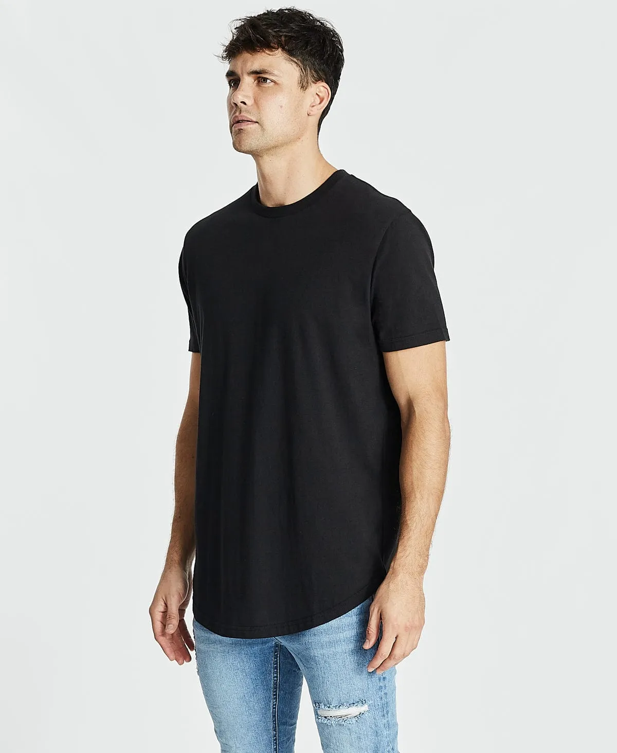 Essentials Dual Curved T-Shirt Jet Black sold by Neverland product image thumbnail 2