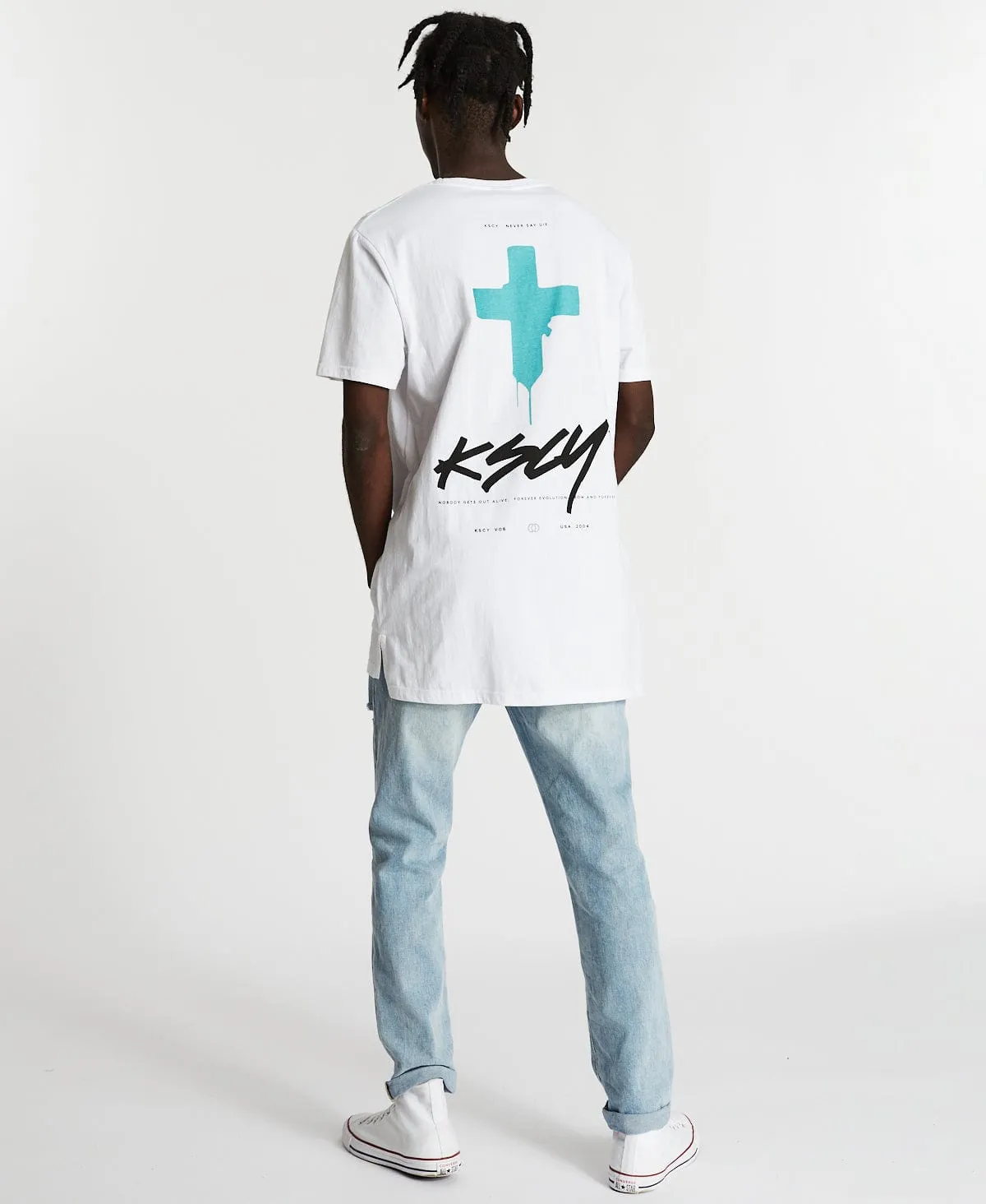Animosity Step Hem T-Shirt White sold by Neverland product image thumbnail 5