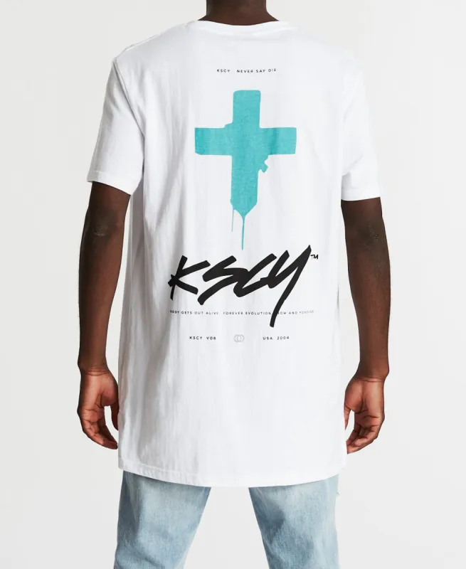 Animosity Step Hem T-Shirt White sold by Neverland