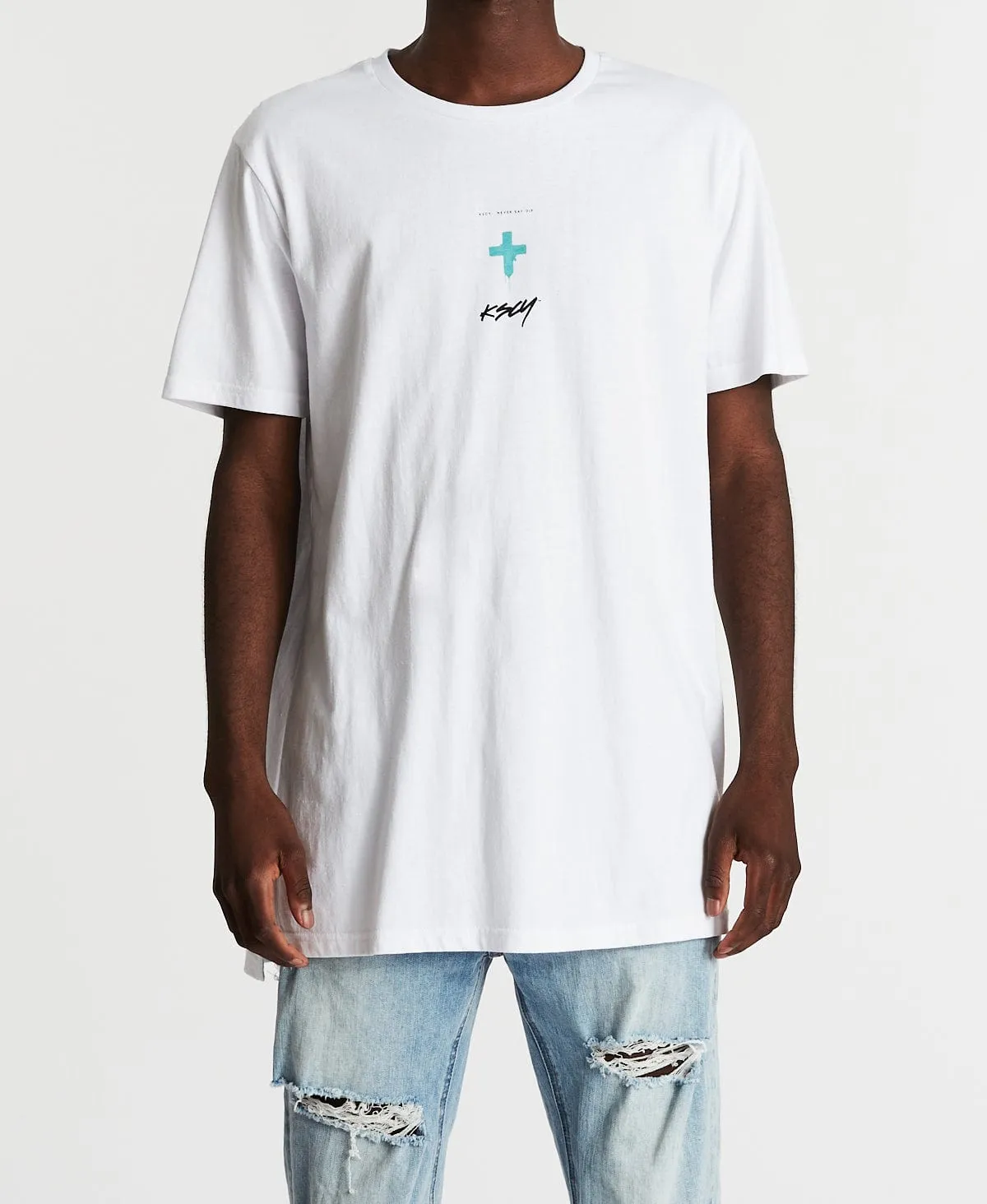 Animosity Step Hem T-Shirt White sold by Neverland product image thumbnail 2