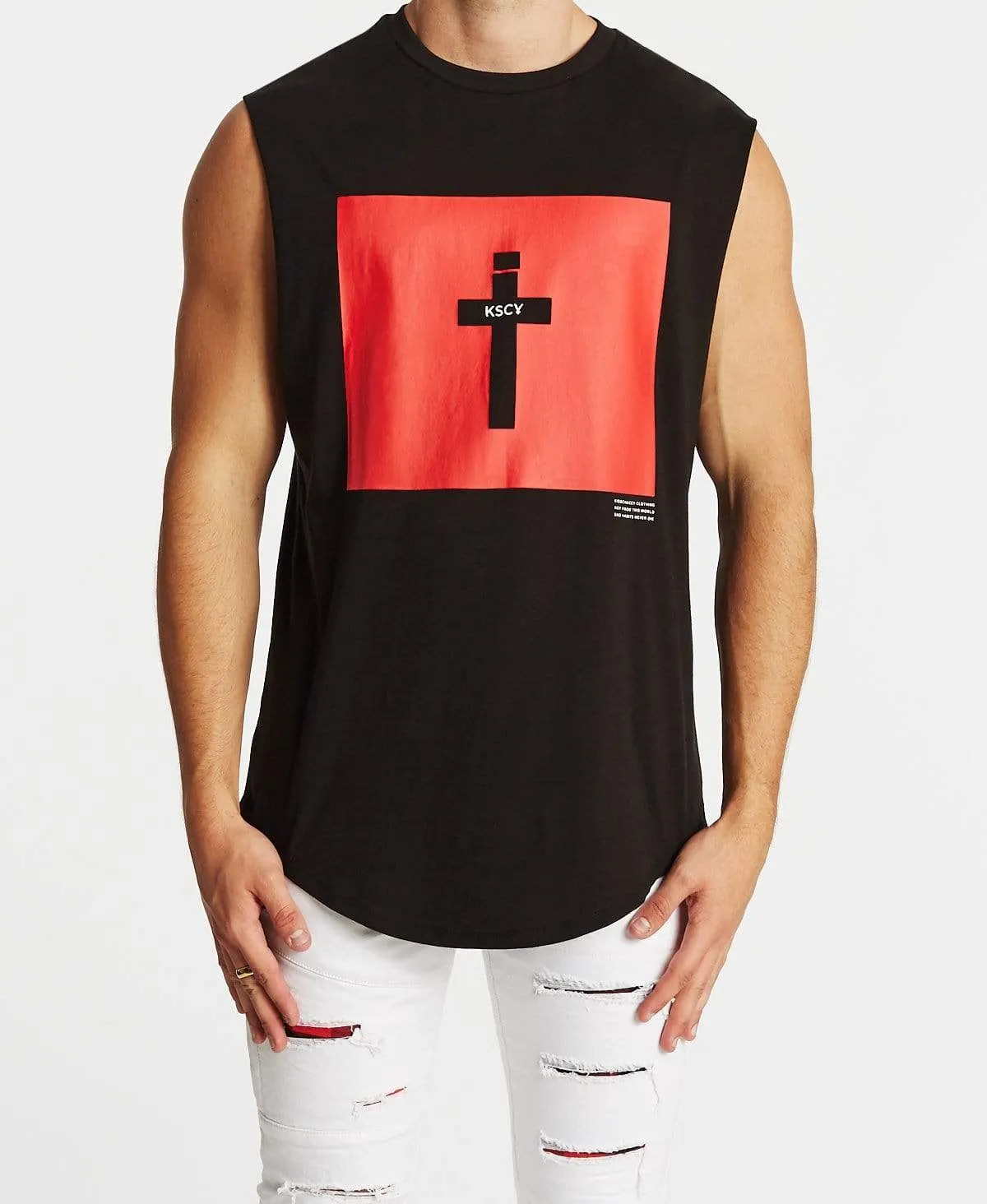 Alive Dual Curved Muscle Tee Jet Black sold by Neverland