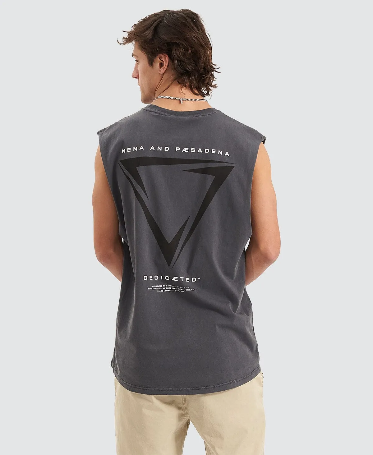 Dedicated Scoop Back Muscle Tee Pigment Asphalt sold by Neverland