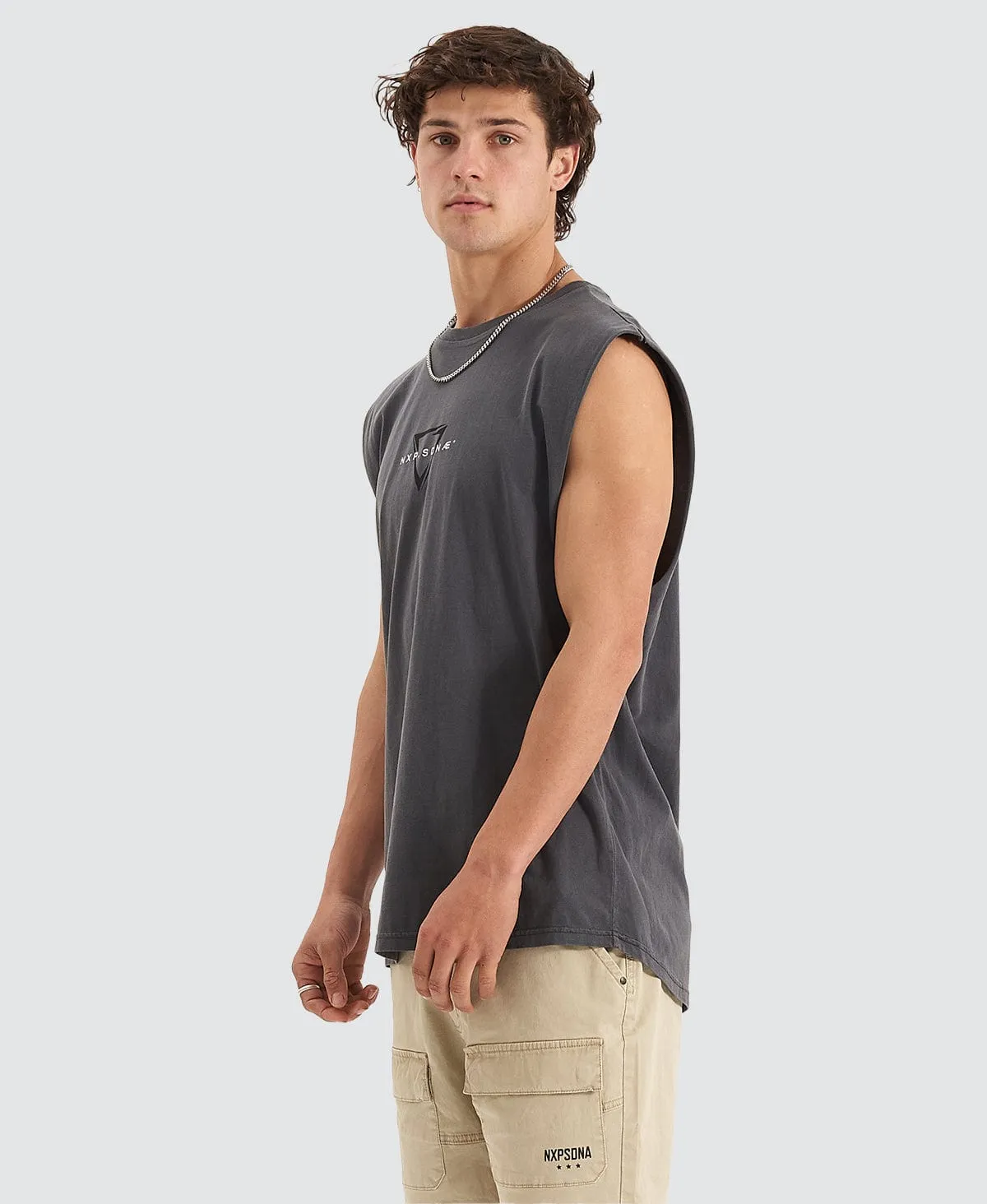 Dedicated Scoop Back Muscle Tee Pigment Asphalt sold by Neverland product image thumbnail 4